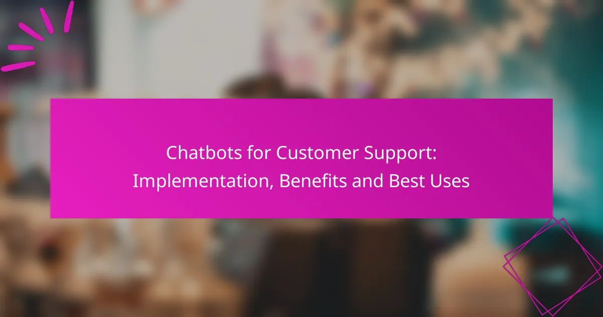 Chatbots for Customer Support: Implementation, Benefits and Best Uses