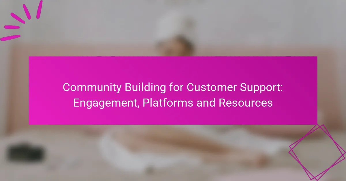 Community Building for Customer Support: Engagement, Platforms and Resources