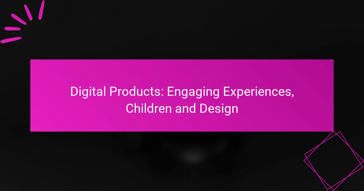 Digital Products: Engaging Experiences, Children and Design