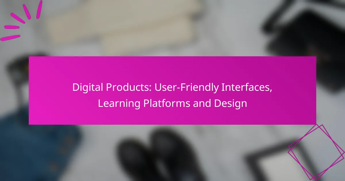 Digital Products: User-Friendly Interfaces, Learning Platforms and Design