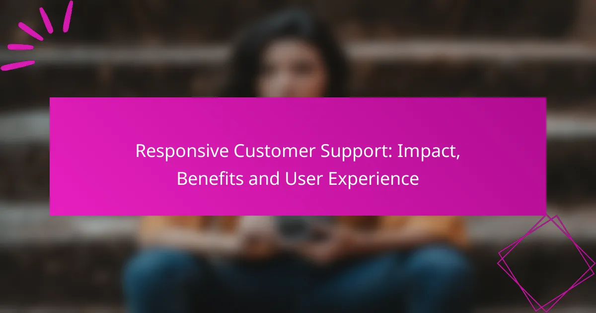 Responsive Customer Support: Impact, Benefits and User Experience