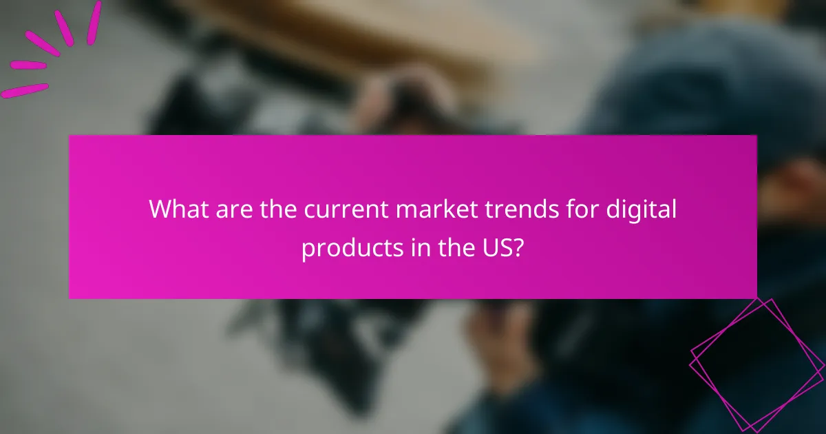 What are the current market trends for digital products in the US?